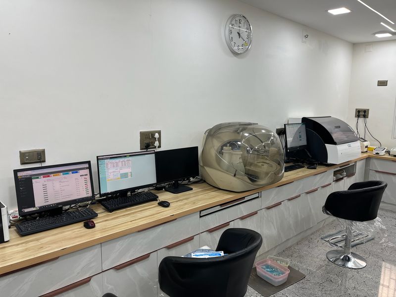 Automated diagnostic analyzers inside National Lab's Narimedu laboratory